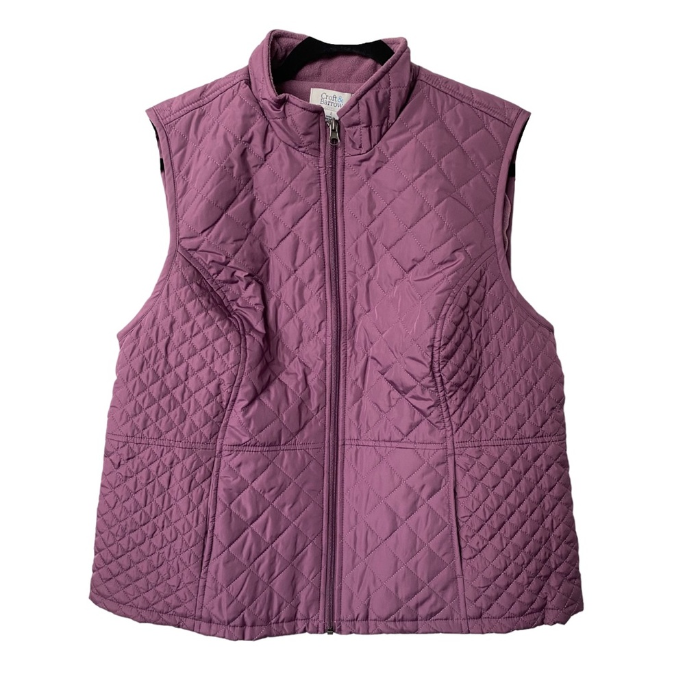 Croft & Barrow Purple Quilted Sleeveless Vest